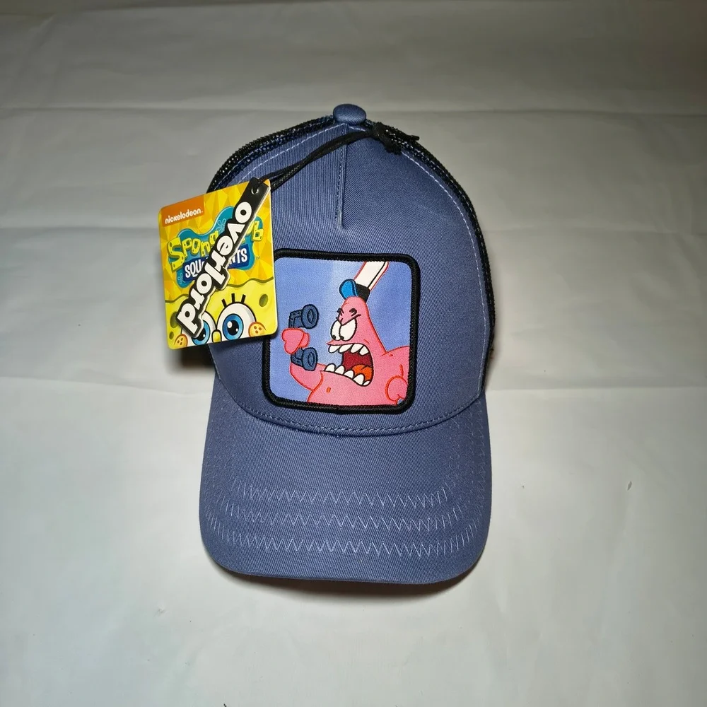 Overlord SpongeBob Patrick Star Trucker Hat Blue Mesh Snapback Cap OC-SBYEL NEW